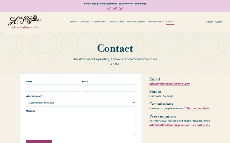 Contact after the redesign