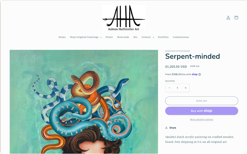Product Page before the redesign