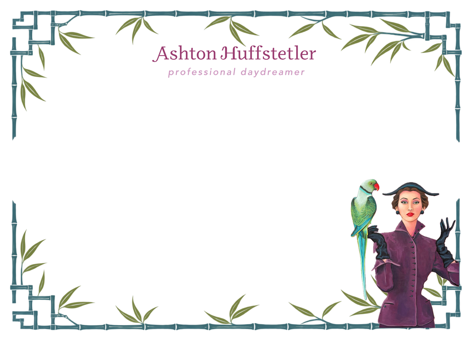 Original illustrated thank you card